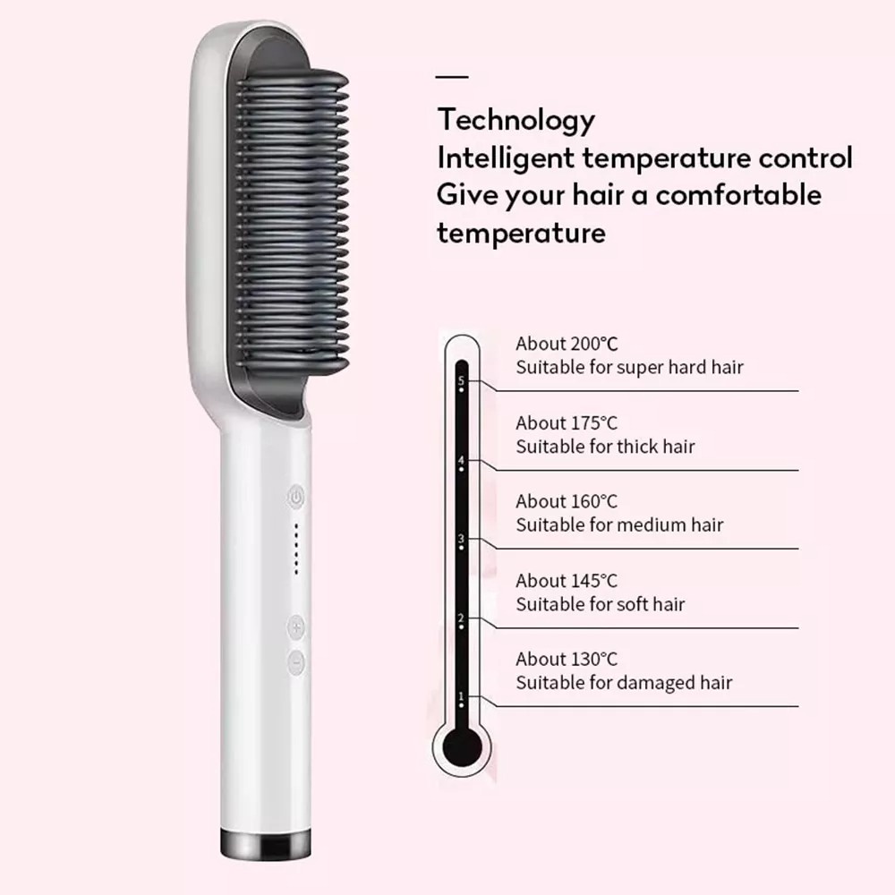 TERMURAH Catok Sisir Pelurus Rambut Hair Straightener Curler 2 in 1 catokan sisir listrik isir Catokan Pelurus Rambut (rambut lurus dan keriting) 2 in 1 tidak menyakiti rambut straightening Combs