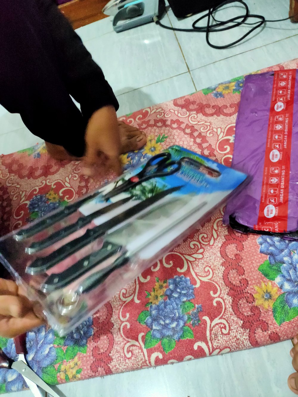 Cod - Comforthomes - J3 - 7pcs In 1 - Pisau Dapur Talenan Fullset / Set Pisau Dapur Murah / Pisau Dapur Lengkap