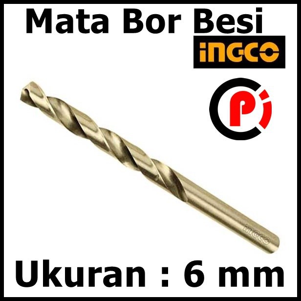 INGCO Mata Bor Besi HSS Drill Bit Basic Ukuran 6mm 6 mm