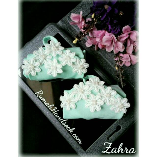 Handsock Renda Ring Flower Full / Handsock Cincin Flower Full / Handsock Muslim / Handsock Murah