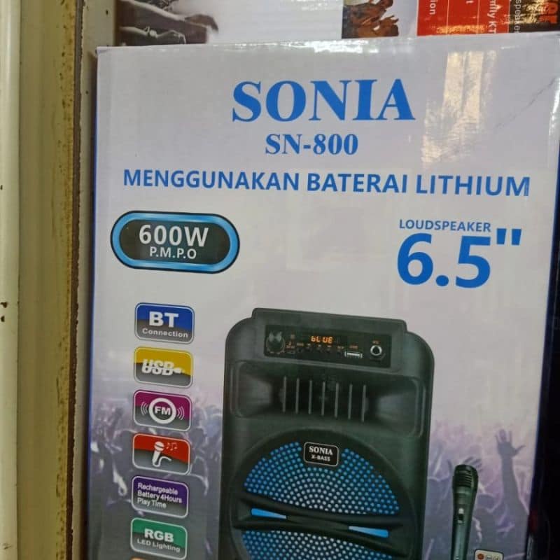 SPEAKER BLUETOOTH SONIA SN-800 / SN 800 / SN800 BONUS MIC KARAOKE &amp; REMOTE CONTROL