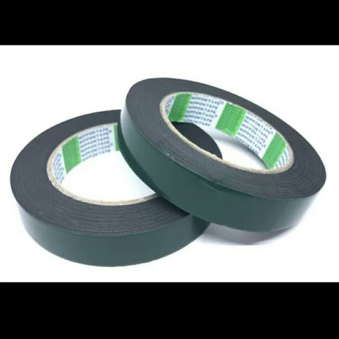 

Double Tape Busa 1" / Lakban Bolak Balik 2,5cm / Isolasi Busa Hijau 1 inch / Dobeltip
