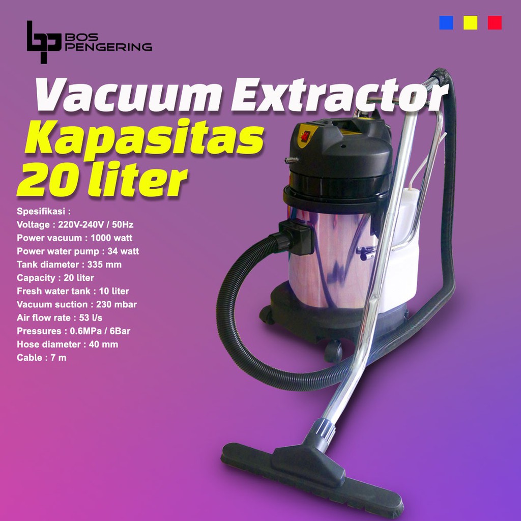 Vacuum Ekstractor Laundry Vacum Karpet Laundry 20 Liter Kualitas Terbaik Termurah