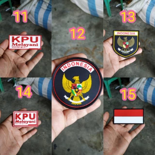 Patch tempelan patch rubber kpu bawaslu panwaslu