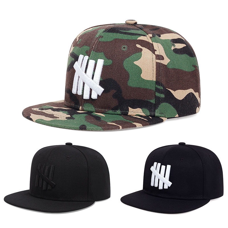 Undefeated Topi Baseball Snapback Motif Bordir Tulisan Gaya Hip Hop Untuk Priawanita