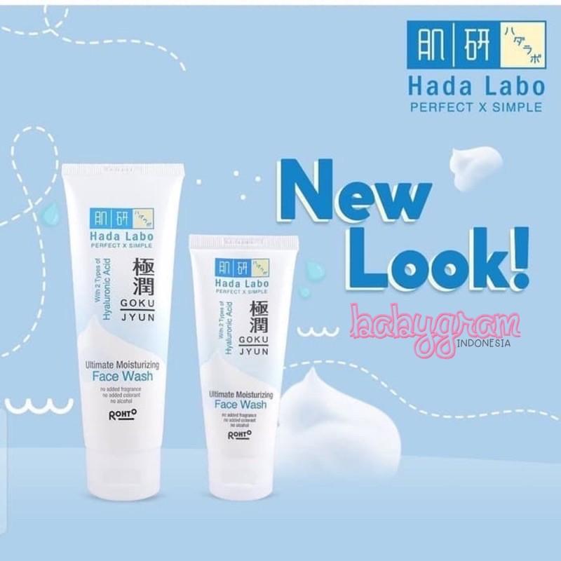 ORIGINAL BPOM Hada Labo Gokujyun Ultimate Moisturizing Face Wash 50gr dan 100gr