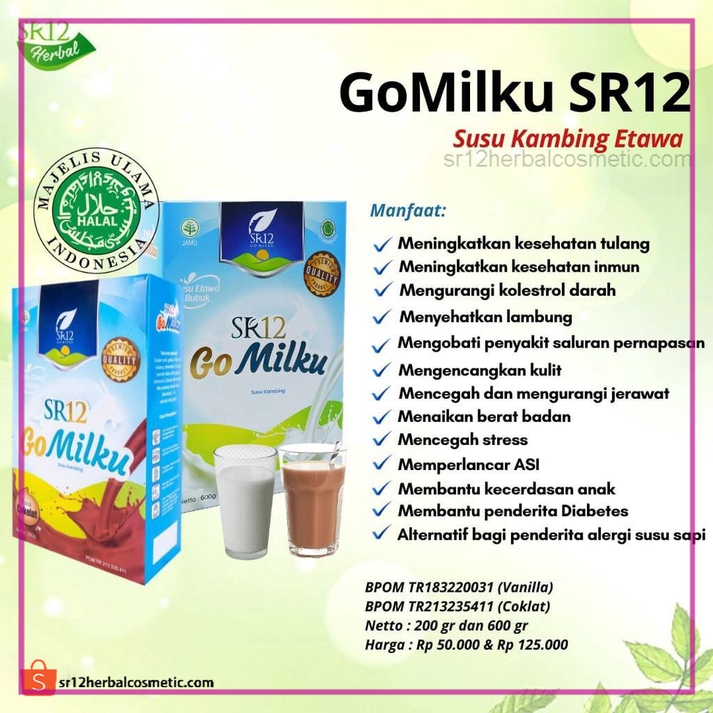 

Go Milku SR12 Halal Susu Kambing Etawa Premium Meningkatkan Kesehatan Inmun Aman Bumil Busui