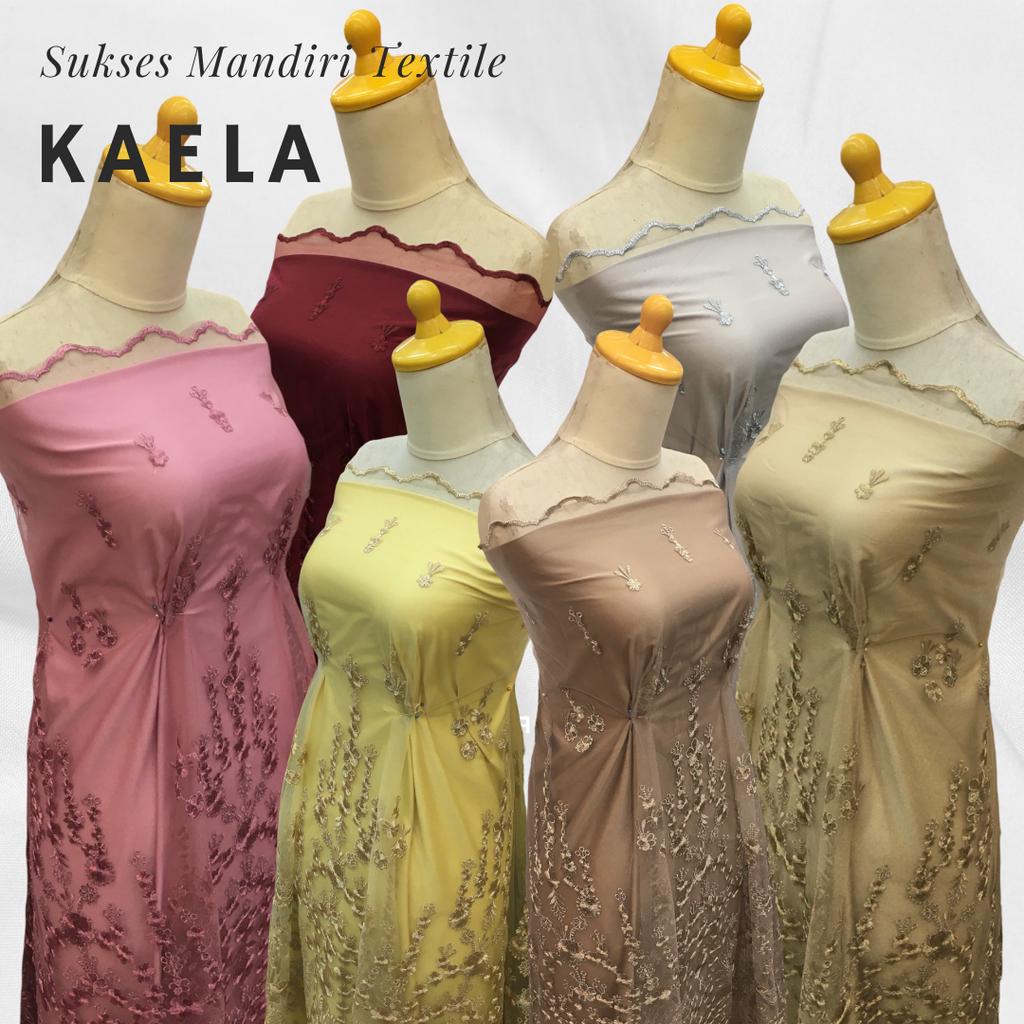 [KAELA] Brokat Brukat Tile Premium Warna Kuning Gold Coksu Silver Maroon Pink | Harga ½ meter = 50 c