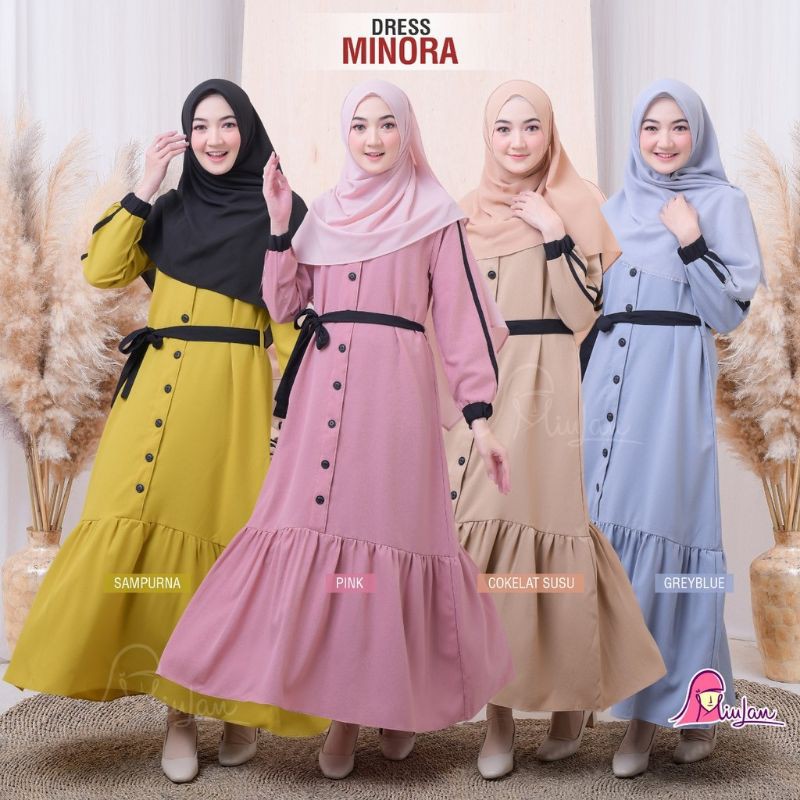 Gamis Miulan Dress Moscrepe / Dress Minora