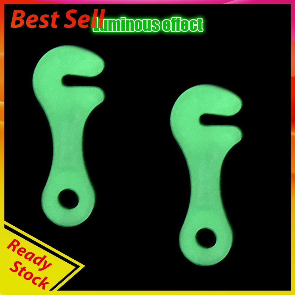 10pcs Luminous Tent Windproof Cord Rope Fixing Buckles Canopy Cord Buckle