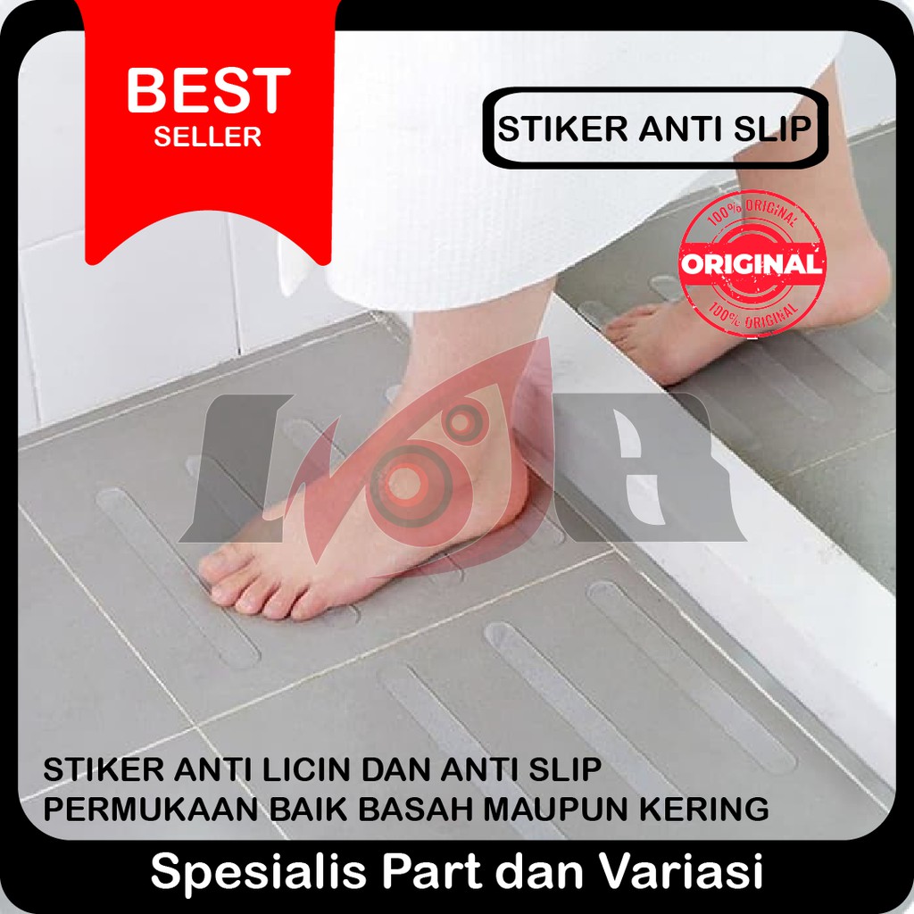 Stiker Anti Slip Bathtub Lantai Kamar Mandi Licin Kaca Keramik Tangga Sticker