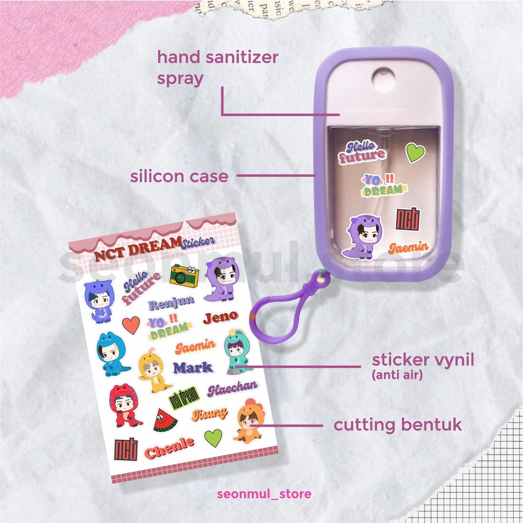 TERMURAH!! HAND SANITIZER NCT DREAM NCTREX / HAND SANITIZER SPRAY NCT DREAM NCTREX / NCT DINO / NCT X PINKFONG