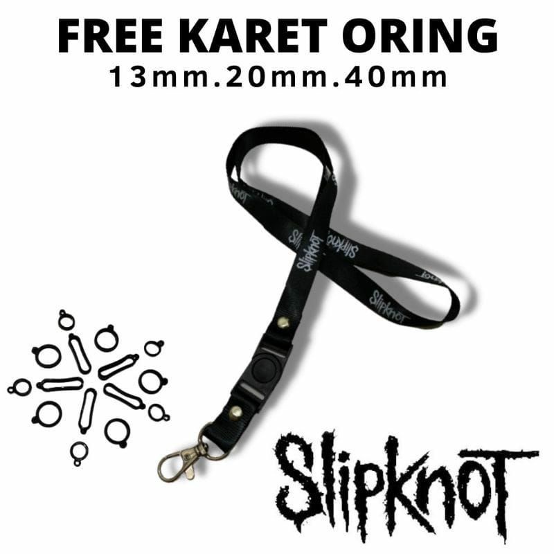 

lanyard SLIPKNOT gantungan kunci DISTRO / tali lanyard gantungan leher id card name tag kartu nama