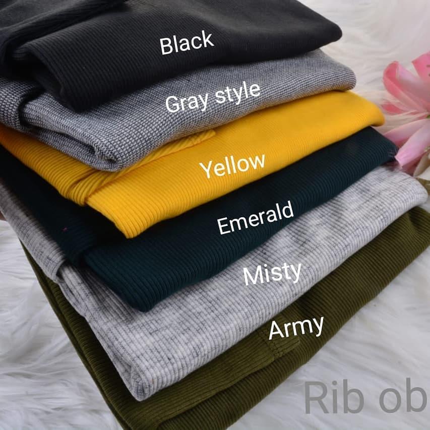 Kaos Rib premium lengan panjang | Kaos polos lengan panjang rib premium