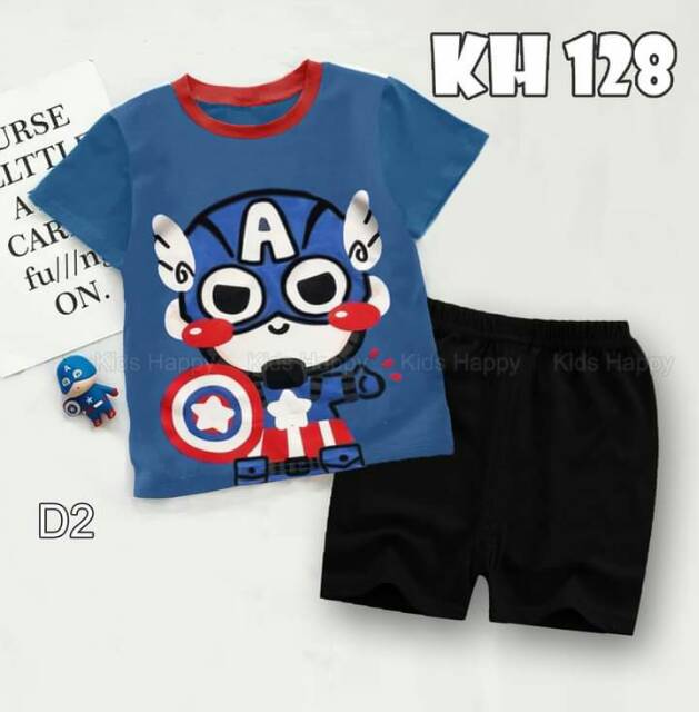 KH128 BAJU ANAK Captain Amerika