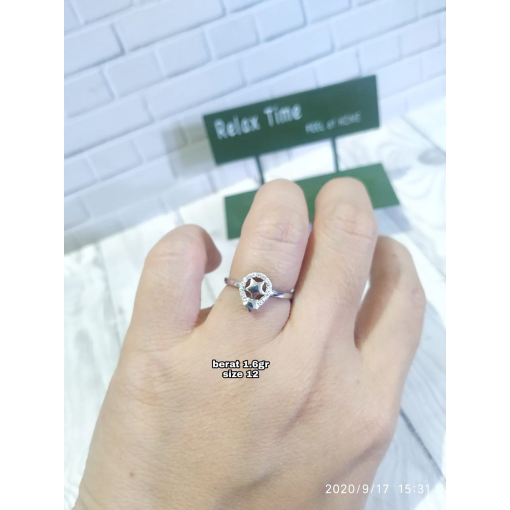 CINCIN COR STAR MATA PERAK ASLI S925 KODE CE025