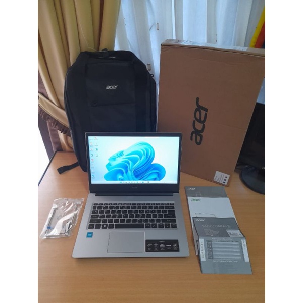 Acer Aspire 3 A314 Slim Intel N5100 Ram 4gb SSD 256gb Super Like New 99% Garansi Resmi Acer up 2023 