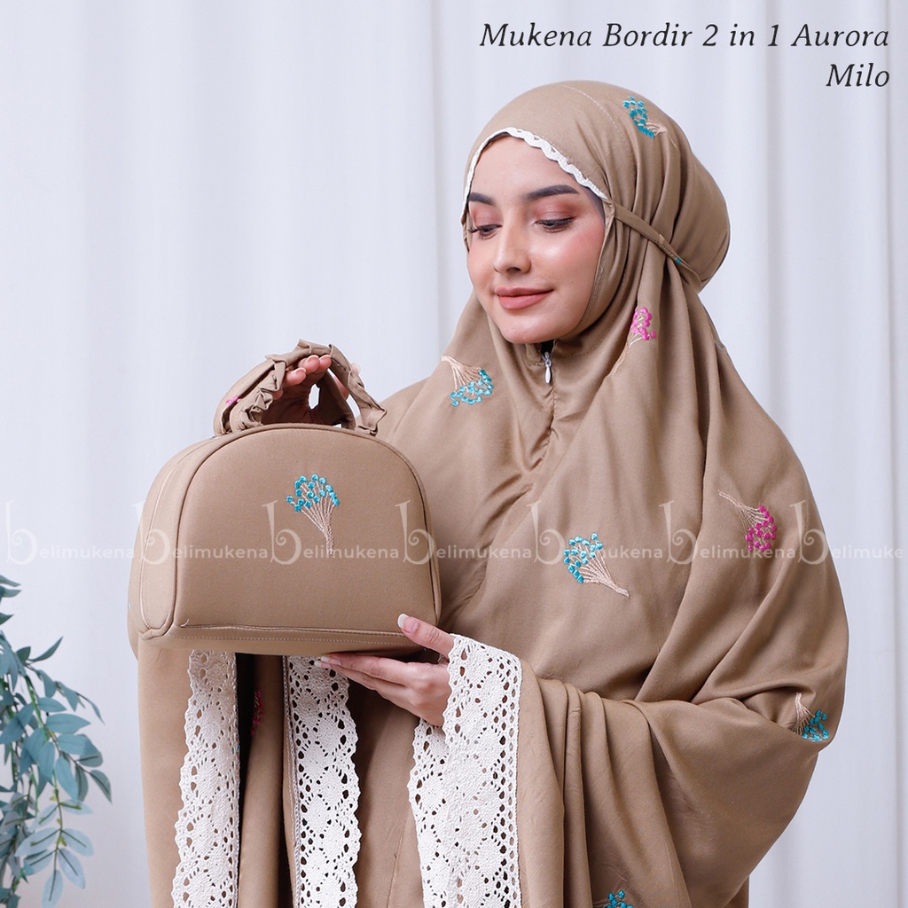 Mukena Dewasa Rayon Bordir 2in1 Aurora