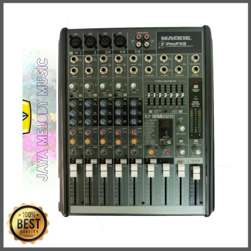 Mishad Shop -  Mixer Audio Meckie 8 Chanel Pro FX8 V2 GU-5117-2211