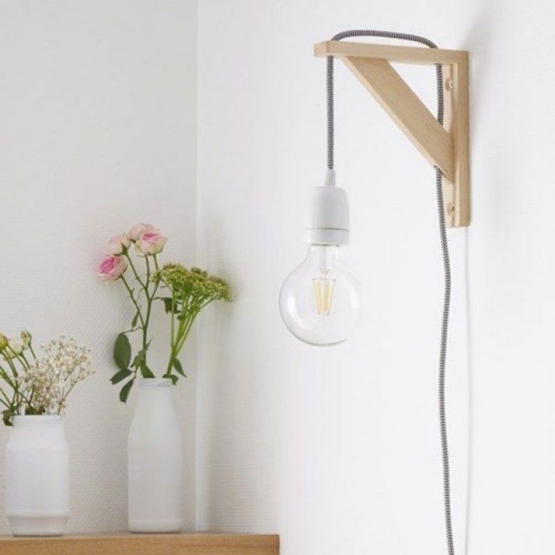 Bracket Siku Lampu Gantung Rustic Kayu Jati Belanda Minimalis