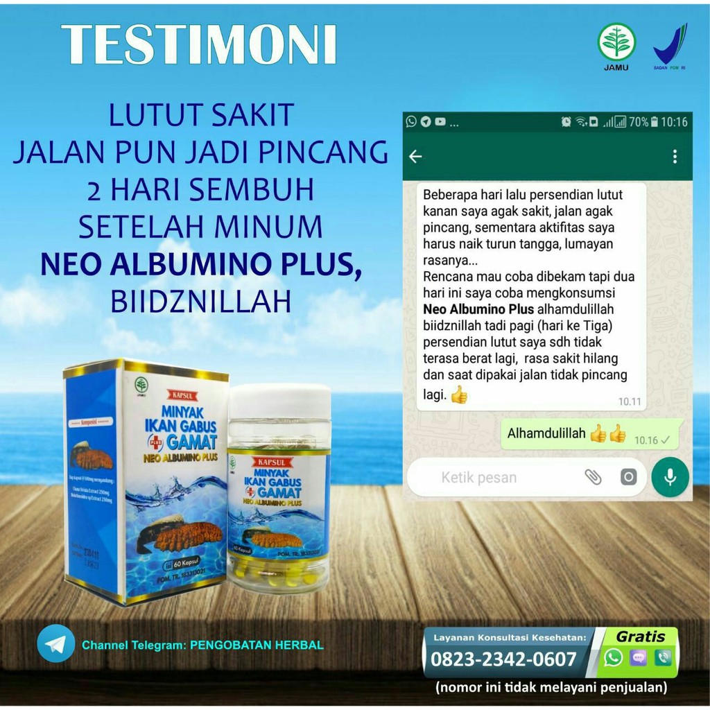 Neo Albumin Plus - Minyak Ikan Gabus Plus Gamat