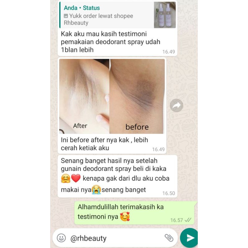 ‼️READY‼️DEODORANT SPRAY 100ML/DEODORANT HERBAL (READY STOK) / PENGHILANG BAU BADAN/MENCERAHKAN KETIAK / DEO SPRAY
