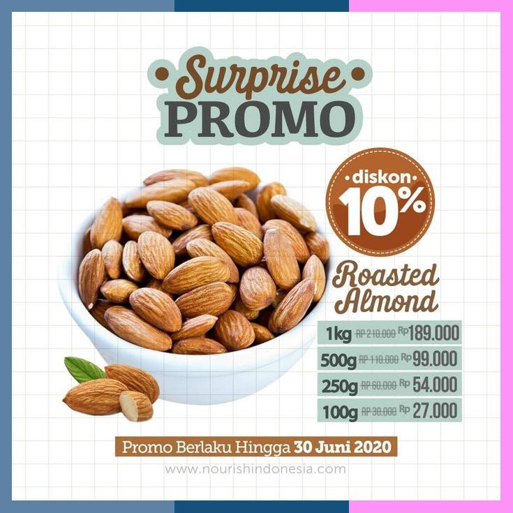 

Almond Panggang Roasted Almond Plain 250 Gr