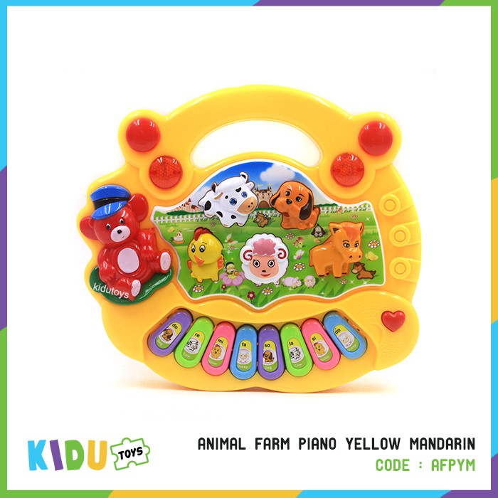 Mainan Edukasi Anak Animal Farm Piano Kidu Toys