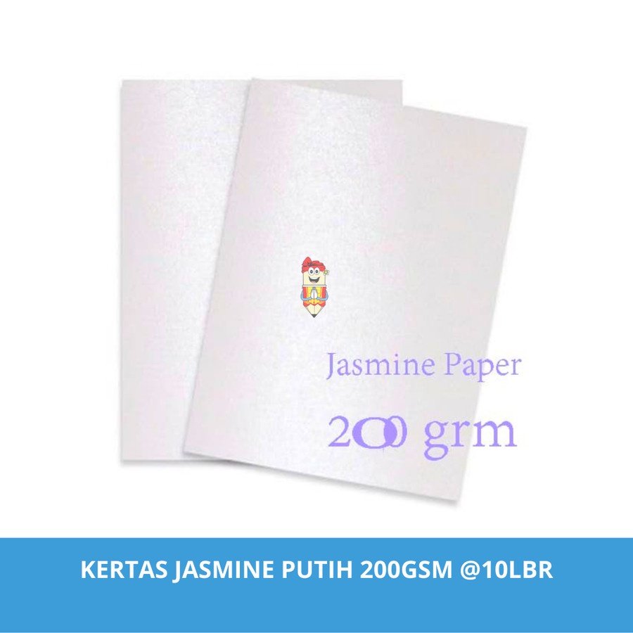

Kertas Jasmine 200 grm / Kertas Undangan - Putih 10 Lembar