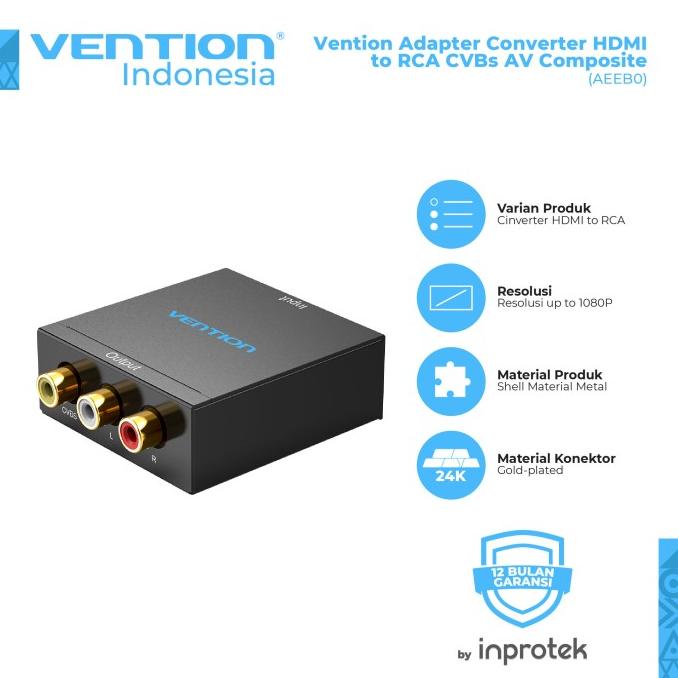 Vention Adapter Converter HDMI to RCA CVBs AV Composite