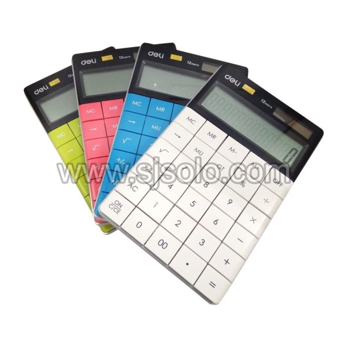 

Calculator DELI 1589 Desktop Original 12 Digit Warna Warni Kalkulator