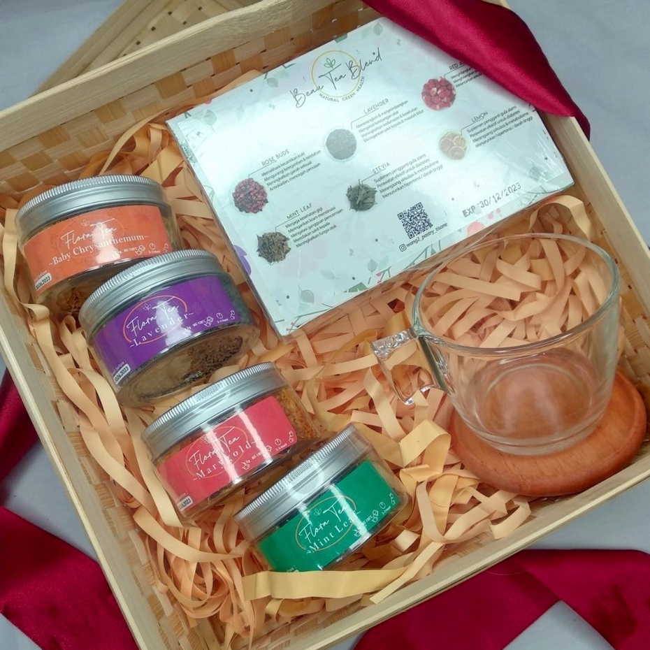 Gift Box Anyaman Bambu Artisan Tea / Hampers Tea Box/hampers/teaset