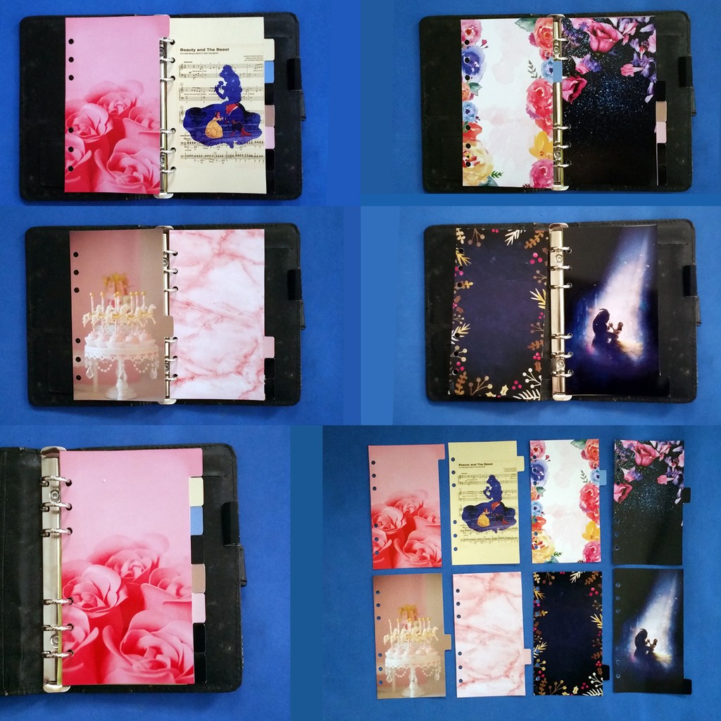 

Pembatas mix pattern binder 2 Ring, 6 Ring, 20 Ring, 26 Ring 1 Set 8 lembar murah