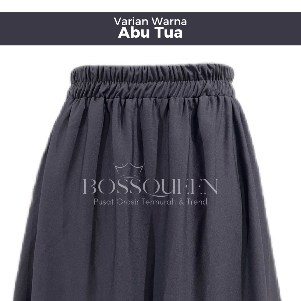 ROK KERJA WANITA POLOS BASIC PREMIUM 100%HYGET SUPER /ROK POLOS GRADE A/ROK POLOS MAYUNG-ABU TUA