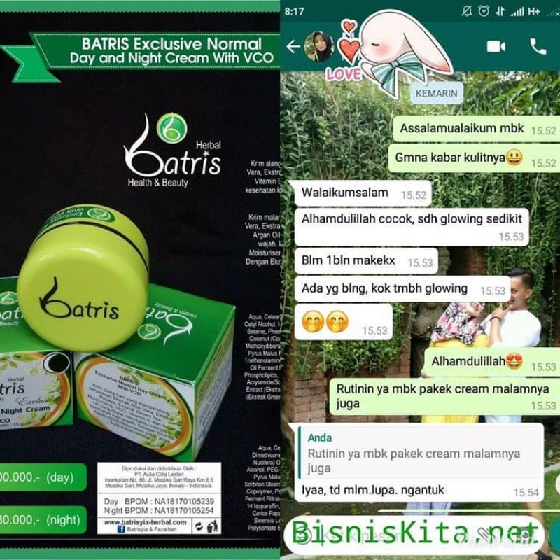 Batrisyia Exclusive normal cream/ Cream normal batrisyia herbal