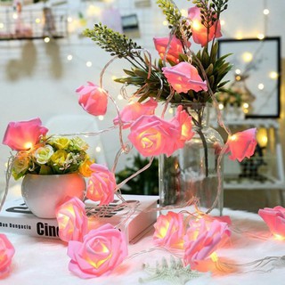 Lampu LED Bentuk Bunga  Mawar  Romantis  Dekorasi Pesta 
