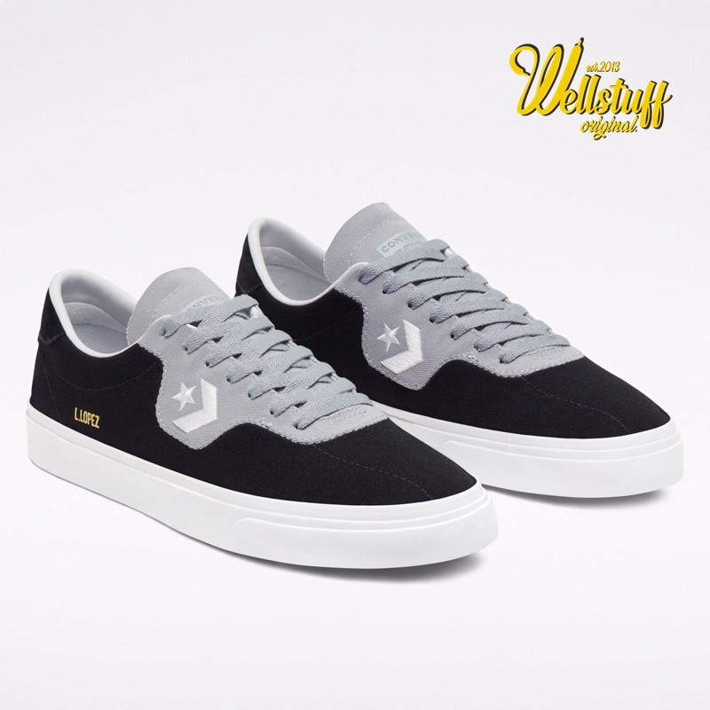 Jual Sepatu Pria Converse Louie Lopez Pro Black Wolf Grey 167620C