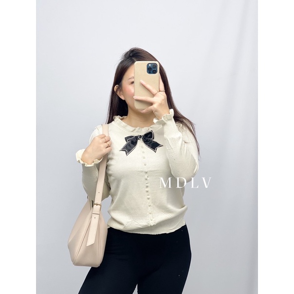 MDLV ~ 1027# Emanuela Knitted Top Atasan Blouse Rajut