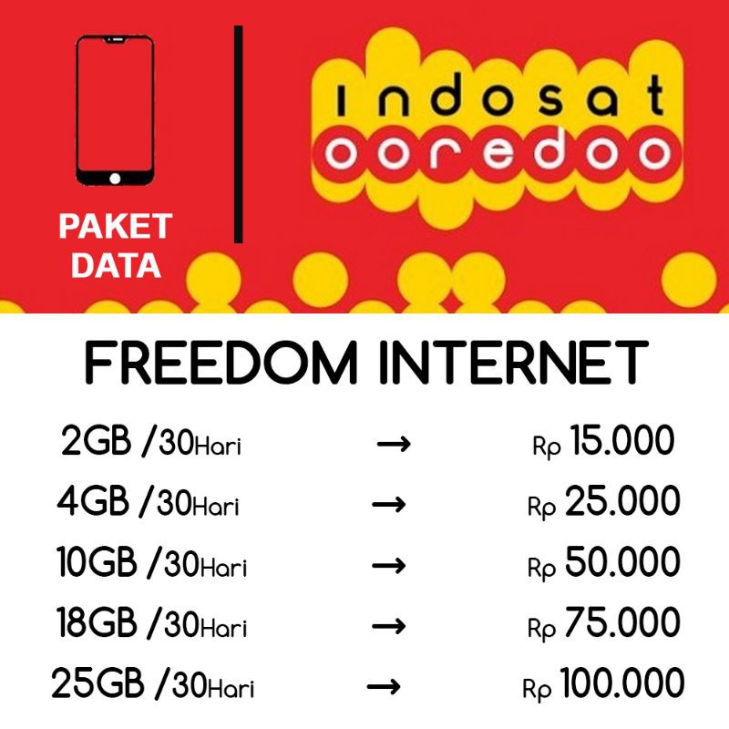 PAKET DATA INDOSAT Freedom Internet