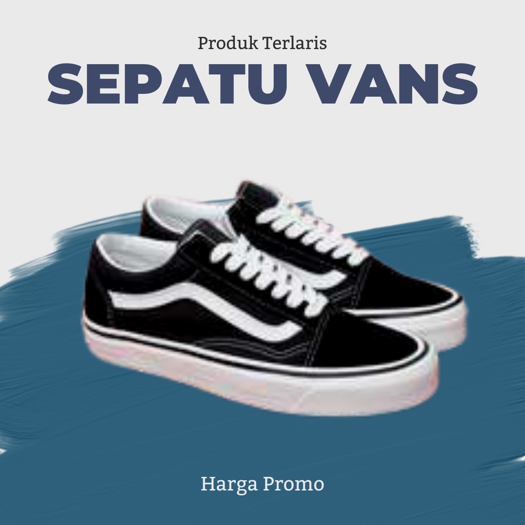 Jual Sepatu Sneakers Pria Vans Old Skool Black White TANPA BOX | Shopee ...