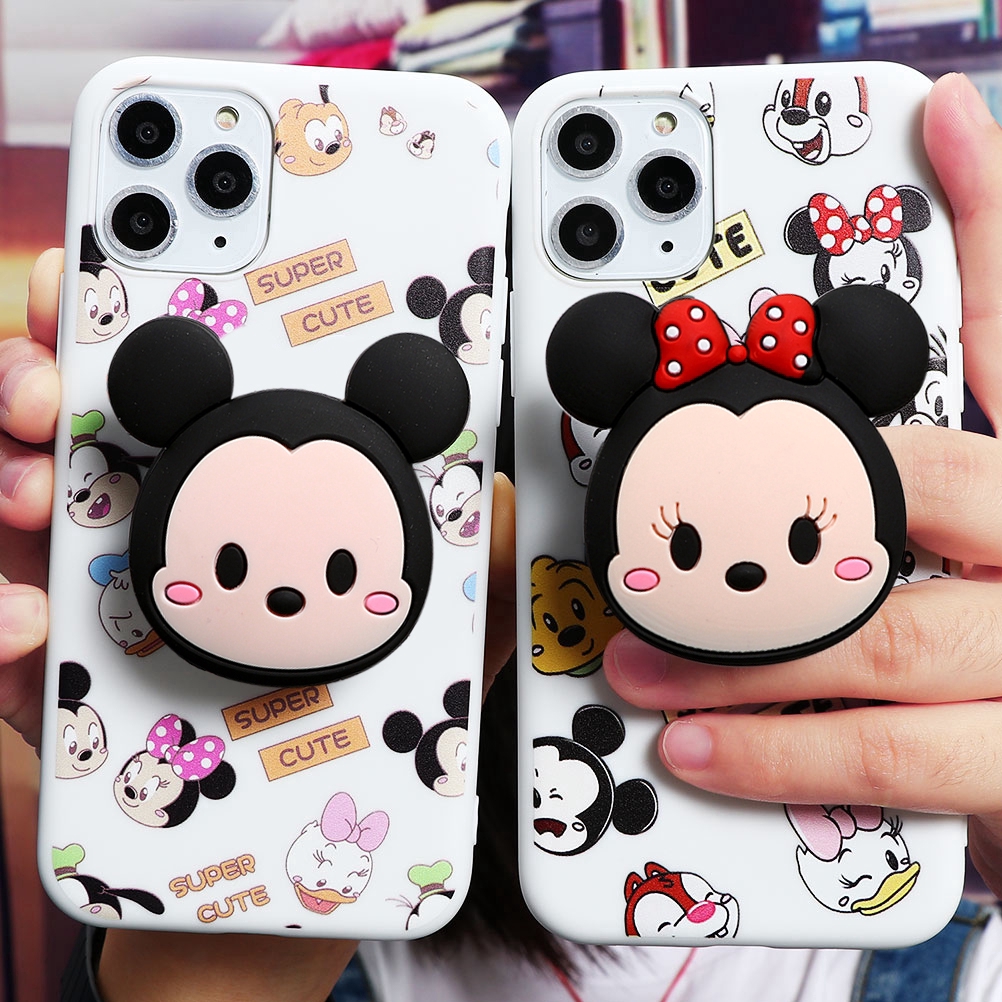 Case Gambar Kartun Minnie Mickey 3d Warna Putih Untuk Iphone 11 Pro Max