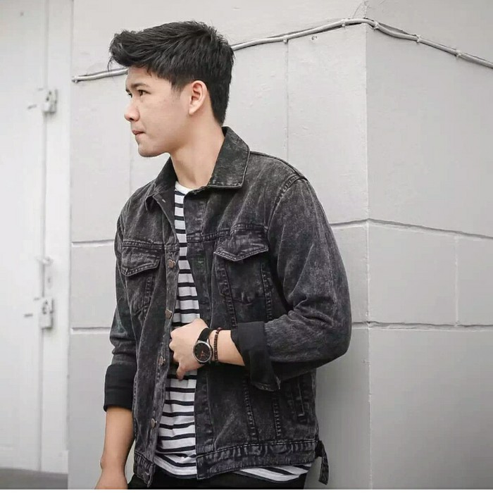 Grosir Jaket Jeans Snowblack Pria