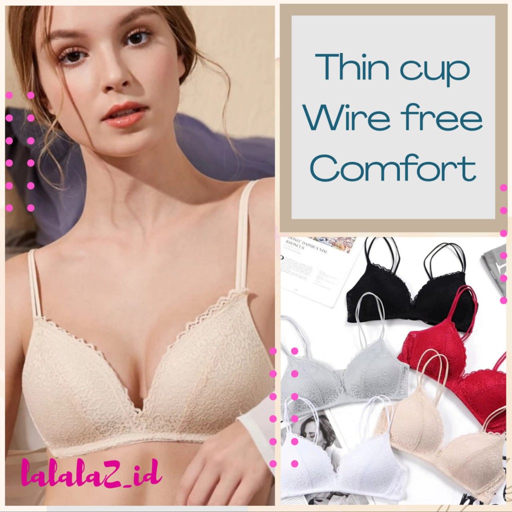 A006 Bra Lace Renda Tanpa Kawat Bh Anti Nyeplak Wireless Wire Free Pakaian Dalam Wanita Shopee Indonesia