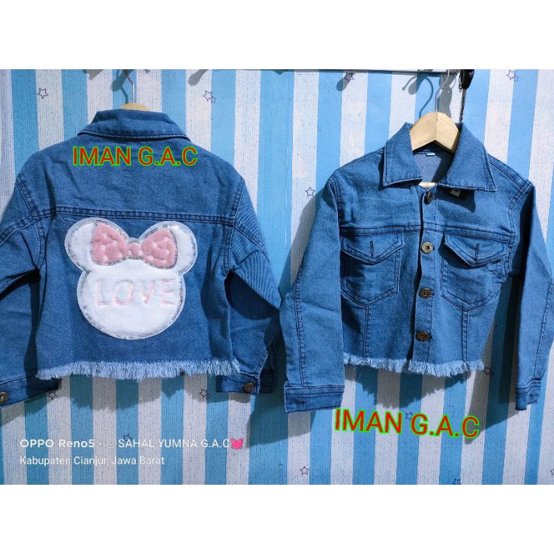 Jaket jeans anak perempuan 1-12thn/jaket jeans lucu