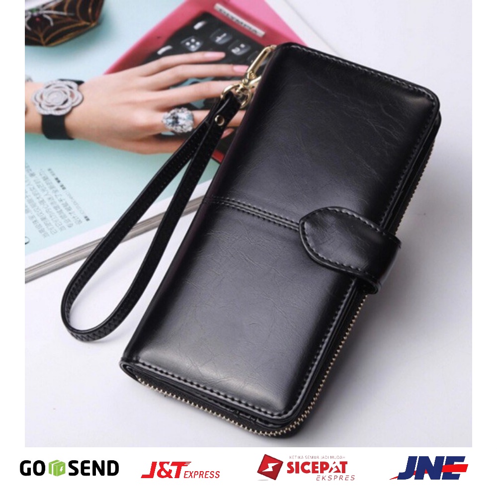 NEYMA Official - Dompet Panjang Wanita OCY Kulit Hitam Besar Dompet PanjangTerbaru Clutch Elegan Res