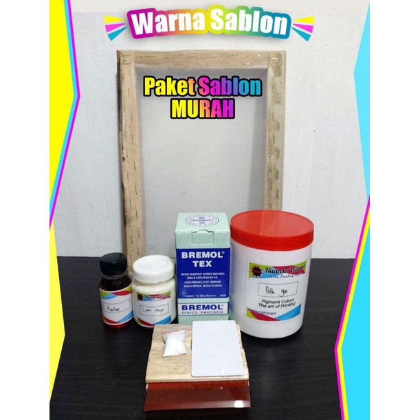 Paket sablon pemula murah 30 x 40