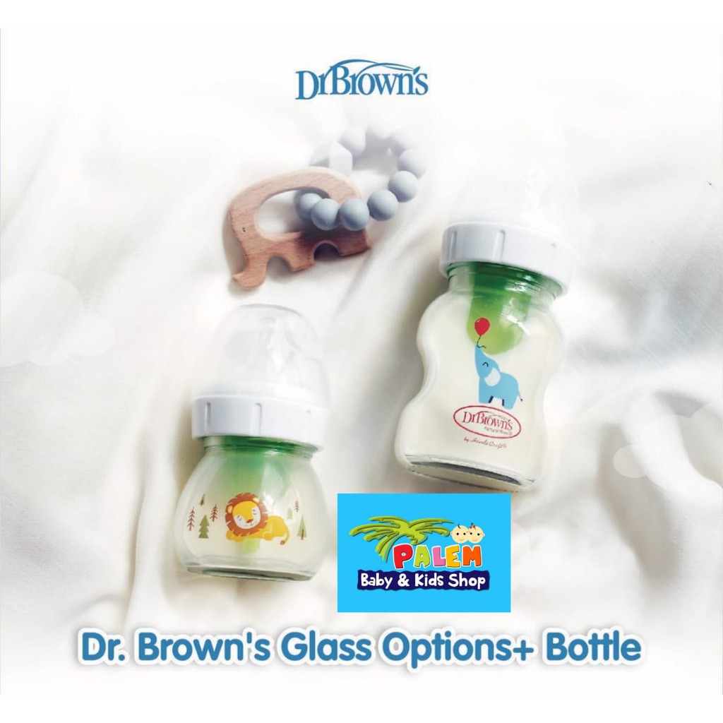 Dr Brown's Glass Bottle Wide Neck Option 60ml&amp;150ml Deco Botol Kaca