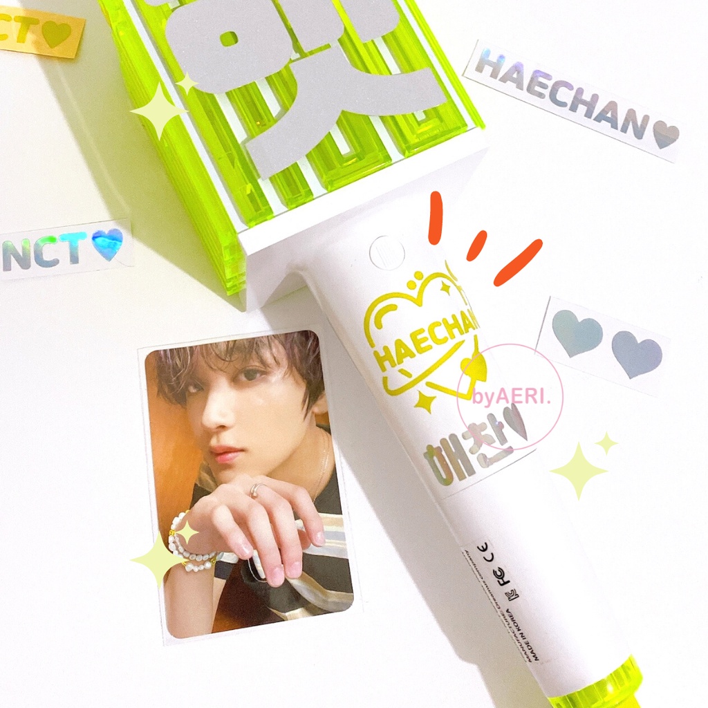 N C T MINI ICON (HANGUL) LIGHTSTICK DECO STICKER (REFLECTIVE &amp; HOLOGRAM)