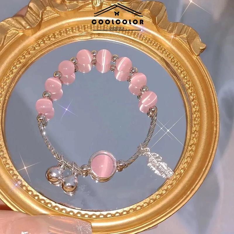 COD❤️Korea Opal Pasangan Pacar Wanita Gelang Sederhana Gelang Lonceng Mewah Murah Import Aksesoris Perhiasan Ready Stock