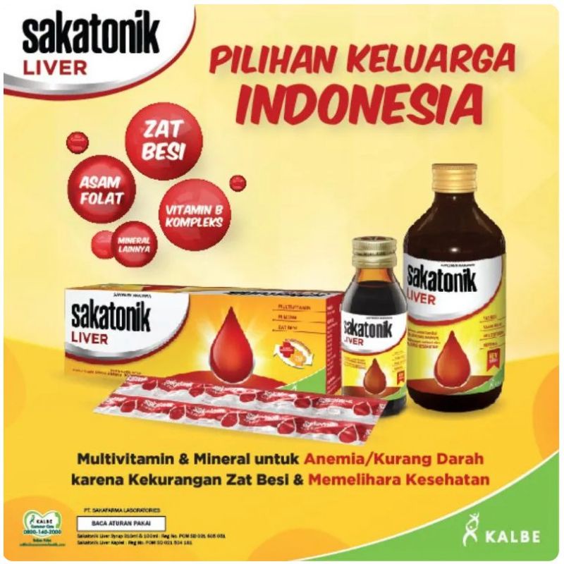 Sakatonik Liver / Vitamin Anemia / Multivitamin / Tambah Darah 00 Ml dan 300 ml